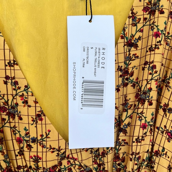 NWT RHODE Irvetta Dress in Floral Trellis Wheat Sz S - Picture 10 of 10